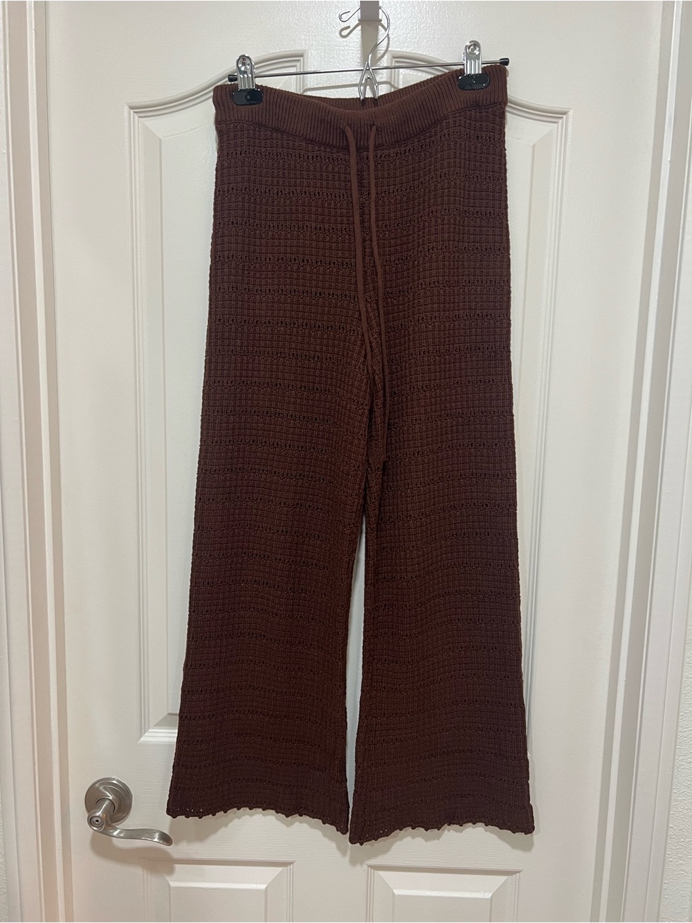 Reformation Marco Open Knit Drawstring Wide-Leg Pant NWOT - Picture 6 of 9